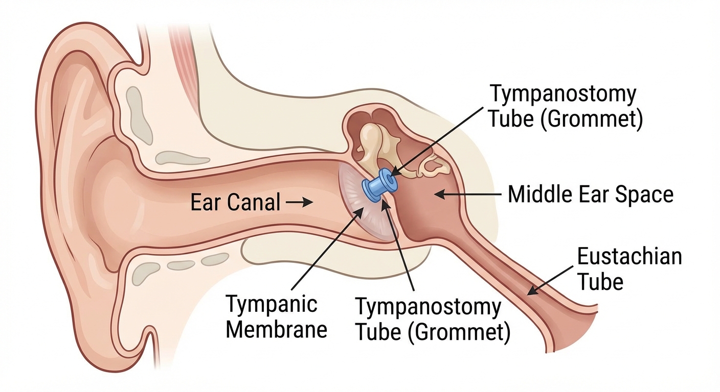 Ear Tube Placement Diagram
